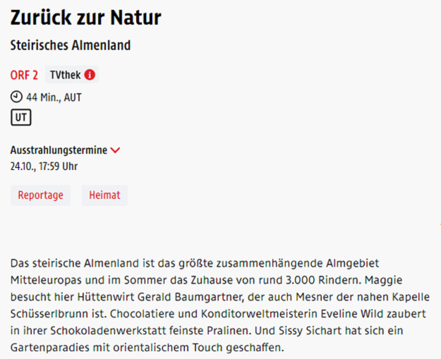 Zurck zur Natur ORF